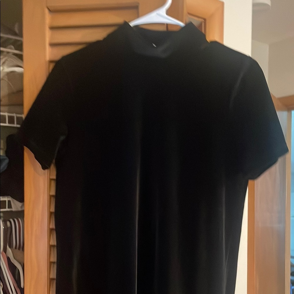 Madewell Black Velvet Mini Dress